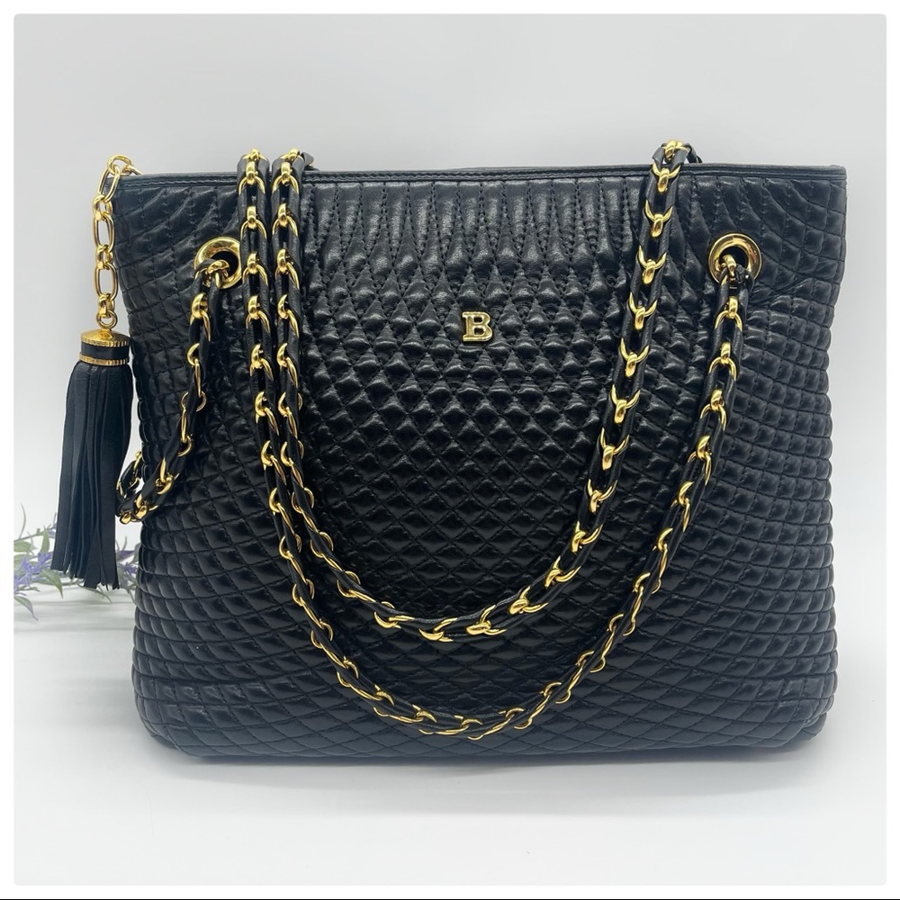 BALLY Small Quilted Matelasse Chain Shoulder Tote